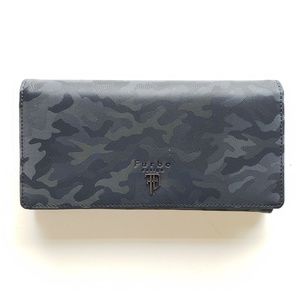 Furbo Design FRB132 Camouflage Flap Wallet - Navy